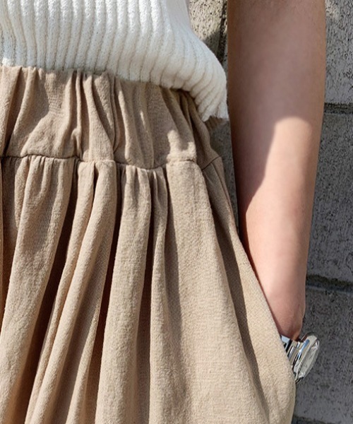 WYTHE（ワイス）の「フレアスカートパンツ  ボリュームロング丈（スカート・レディース・ブラック/ベージュ/ブラウン/グレー/カーキ/グリーン/アクア/ブルー・FREE）」の10枚目の写真