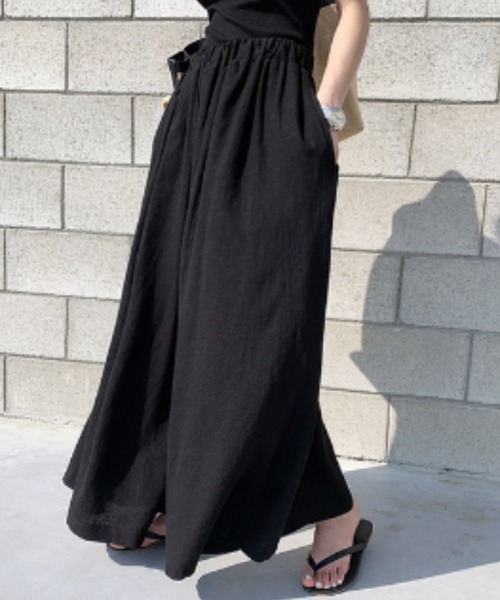 WYTHE（ワイス）の「フレアスカートパンツ  ボリュームロング丈（スカート・レディース・ブラック/ベージュ/ブラウン/グレー/カーキ/グリーン/アクア/ブルー・FREE）」の11枚目の写真