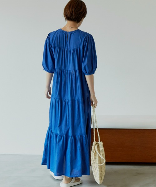 Auntie Rosa Holiday(アンティローザホリデー)の「ティアードボリュームワンピース(ワンピース・レディース・ホワイト/ブラック/ブルー/グリーン・FREE)」の10枚目の写真