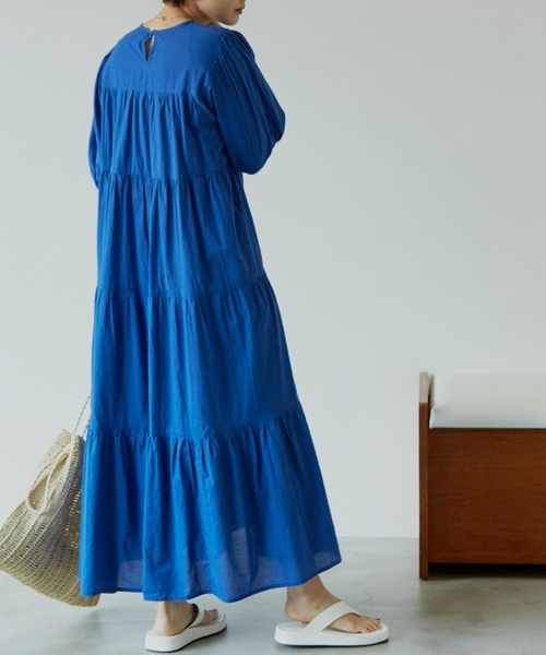 Auntie Rosa Holiday(アンティローザホリデー)の「ティアードボリュームワンピース(ワンピース・レディース・ホワイト/ブラック/ブルー/グリーン・FREE)」の11枚目の写真