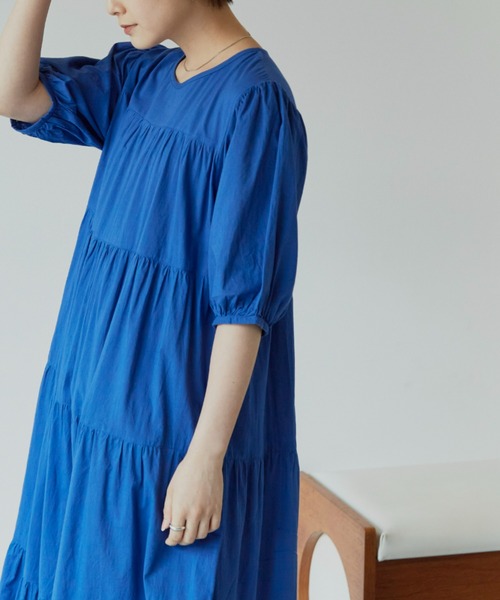 Auntie Rosa Holiday(アンティローザホリデー)の「ティアードボリュームワンピース(ワンピース・レディース・ホワイト/ブラック/ブルー/グリーン・FREE)」の17枚目の写真