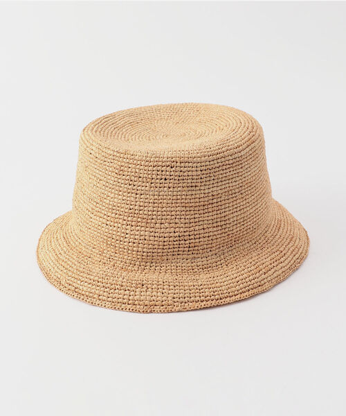 GLOSTER（グロスター）の「ラフィア　バケットハット（ハット・メンズ・ブラック/ベージュ・FREE）」の3枚目の写真