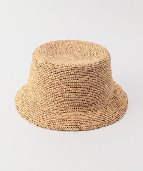 GLOSTER（グロスター）の「ラフィア　バケットハット（ハット・メンズ・ブラック/ベージュ・FREE）」の7枚目の写真