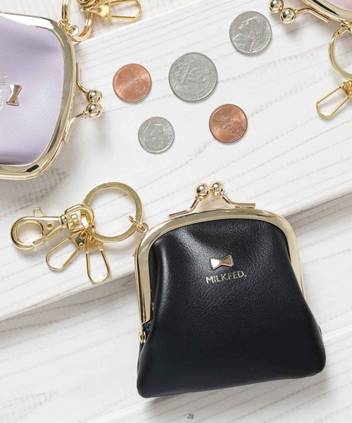 MILKFED.（ミルクフェド）の「PURSE WITH CLASP KEYCHAIN（コインケース・レディース・ブラック/ライトパープル/ライトピンク・ONE SIZE）」の2枚目の写真