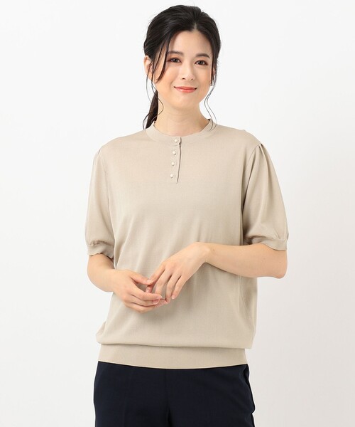 J.PRESS Ladies(J.プレス レディス)の「【洗える】レーヨンストレッチ ニットブラウス(ニット/セーター・レディース・スモーキーグリーン系/ネイビー系/ピンク系/ベージュ系・SMALL)」の16枚目の写真