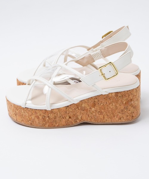 WEGO(ウィゴー)の「WEGO/厚底クロスデザインサンダル(サンダル・レディース・ベージュ/その他1/ゴールド・MEDIUM/LARGE)」の16枚目の写真