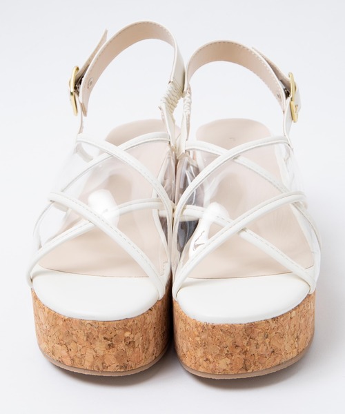 WEGO(ウィゴー)の「WEGO/厚底クロスデザインサンダル(サンダル・レディース・ベージュ/その他1/ゴールド・MEDIUM/LARGE)」の8枚目の写真