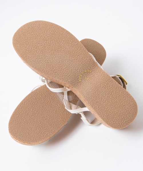 WEGO(ウィゴー)の「WEGO/厚底クロスデザインサンダル(サンダル・レディース・ベージュ/その他1/ゴールド・MEDIUM/LARGE)」の10枚目の写真