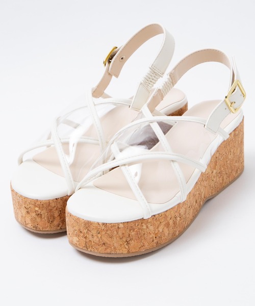 WEGO(ウィゴー)の「WEGO/厚底クロスデザインサンダル(サンダル・レディース・ベージュ/その他1/ゴールド・MEDIUM/LARGE)」の9枚目の写真