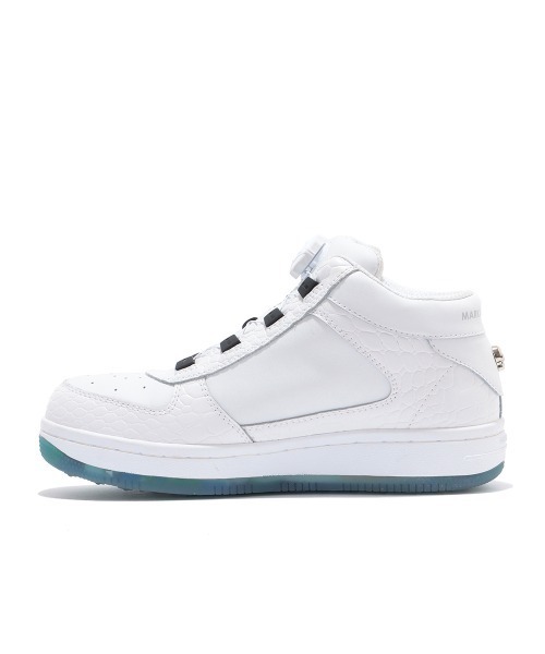 MARK & LONA（マークアンドロナ）の「SIGNAL Green Walker FL Mid | MEN and WOMEN（スニーカー・メンズ・ホワイト/ブラック・26cm/27cm/25㎝/24㎝/23㎝/28cm）」の4枚目の写真