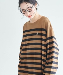 U.S. POLO ASSN. | U.S. POLO ASSN. /ユーエスポロアッスン 別注 ワンポイント刺繍ロゴ パネルボーダー長袖ワンピース(ワンピース)
