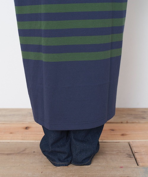 U.S. POLO ASSN.（ユーエスポロアッスン）の「U.S. POLO ASSN. /ユーエスポロアッスン 別注 ワンポイント刺繍ロゴ パネルボーダー長袖ワンピース（ワンピース・レディース・ネイビー/ブラック/ベージュ/ブラウン・FREE）」の17枚目の写真