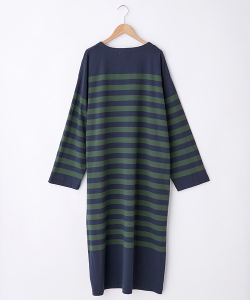 U.S. POLO ASSN.（ユーエスポロアッスン）の「U.S. POLO ASSN. /ユーエスポロアッスン 別注 ワンポイント刺繍ロゴ パネルボーダー長袖ワンピース（ワンピース・レディース・ネイビー/ブラック/ベージュ/ブラウン・FREE）」の10枚目の写真