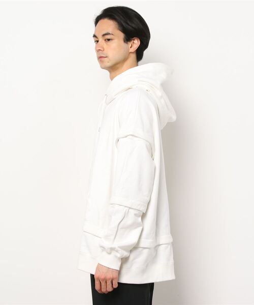 ANREALAGE（アンリアレイジ）の「ANREALAGE×EXIT ANREALAGEXIT BLOCK HOODIE WITH PAR（パーカー・メンズ・ホワイト・LARGE/MEDIUM）」の4枚目の写真