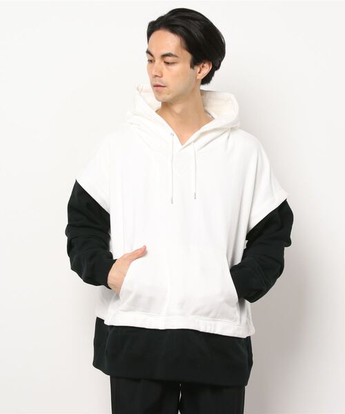 ANREALAGE（アンリアレイジ）の「ANREALAGE×EXIT ANREALAGEXIT BLOCK HOODIE WITH PAR（パーカー・メンズ・ホワイト・LARGE/MEDIUM）」の3枚目の写真