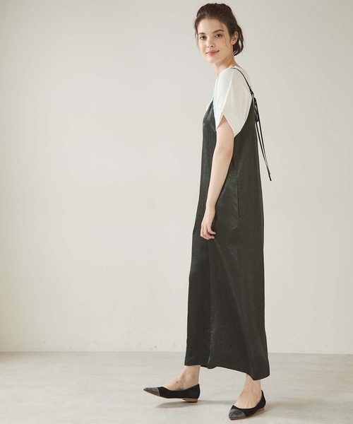 OUVRAGE CLASSE ウヴラージュクラス ドット柄ロングワンピース