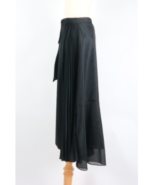 AULA AILA（アウラアイラ）の「プリーツミックスツイルスカート（スカート・レディース・ブラック/カーキ/アイボリー・1/0）」の22枚目の写真