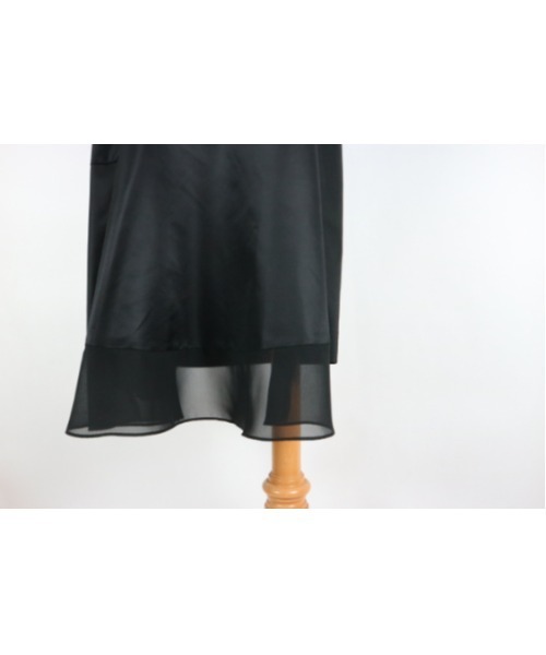 AULA AILA（アウラアイラ）の「プリーツミックスツイルスカート（スカート・レディース・ブラック/カーキ/アイボリー・1/0）」の12枚目の写真