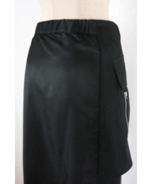 AULA AILA（アウラアイラ）の「プリーツミックスツイルスカート（スカート・レディース・ブラック/カーキ/アイボリー・1/0）」の17枚目の写真