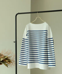 BEAMS LIGHTS | BEAMS LIGHTS / ボーダー ボートネック Tシャツ(Tシャツ/カットソー)