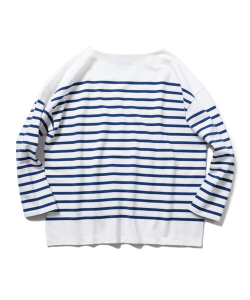BEAMS LIGHTS(ビームスライツ)の「BEAMS LIGHTS / ボーダー ボートネック Tシャツ(Tシャツ/カットソー・メンズ・ホワイト×ブルー/ブラック×ホワイト・2/3/1)」の4枚目の写真