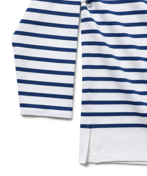 BEAMS LIGHTS(ビームスライツ)の「BEAMS LIGHTS / ボーダー ボートネック Tシャツ(Tシャツ/カットソー・メンズ・ホワイト×ブルー/ブラック×ホワイト・2/3/1)」の5枚目の写真