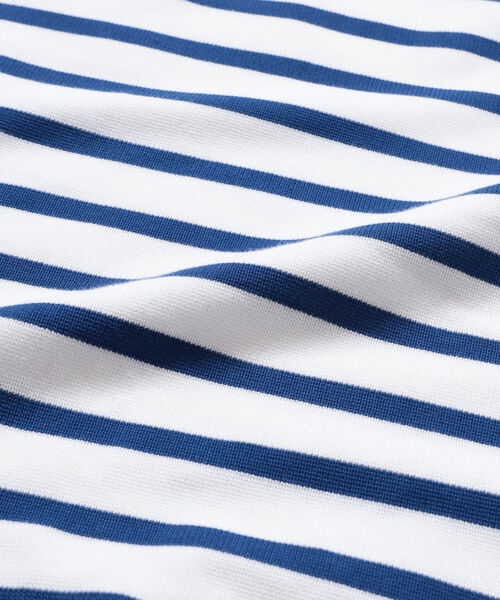 BEAMS LIGHTS(ビームスライツ)の「BEAMS LIGHTS / ボーダー ボートネック Tシャツ(Tシャツ/カットソー・メンズ・ホワイト×ブルー/ブラック×ホワイト・2/3/1)」の6枚目の写真
