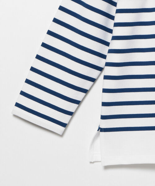 BEAMS LIGHTS(ビームスライツ)の「BEAMS LIGHTS / ボーダー ボートネック Tシャツ(Tシャツ/カットソー・メンズ・ホワイト×ブルー/ブラック×ホワイト・2/3/1)」の17枚目の写真