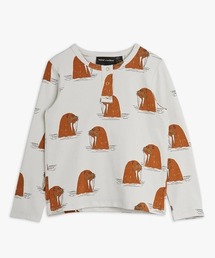 Mini Rodini（ミニロディーニ）の「mini rodini / セイウチ ロングTシャツ（Tシャツ/カットソー・キッズ）」