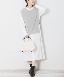 URBAN RESEARCH Sonny Label | ニットベストxシャツワンピースセット(ワンピース)