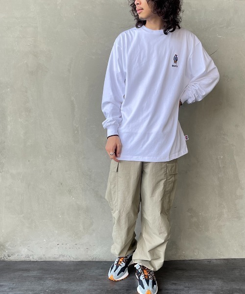 BEN DAVIS（ベンデイビス）の「[BEN DAVIS/ベンデイビス] MINI GORILLA刺繍 ロングスリーブTシャツ（Tシャツ/カットソー・レディース・ホワイト/ダークグリーン/ブラック・M/XL/L）」の12枚目の写真
