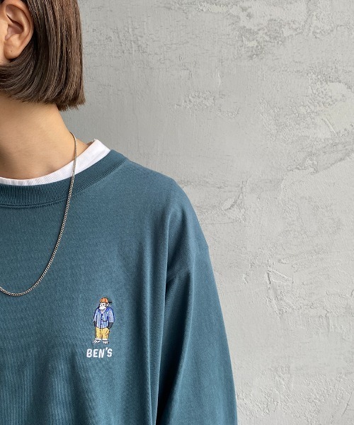BEN DAVIS（ベンデイビス）の「[BEN DAVIS/ベンデイビス] MINI GORILLA刺繍 ロングスリーブTシャツ（Tシャツ/カットソー・レディース・ホワイト/ダークグリーン/ブラック・M/XL/L）」の17枚目の写真