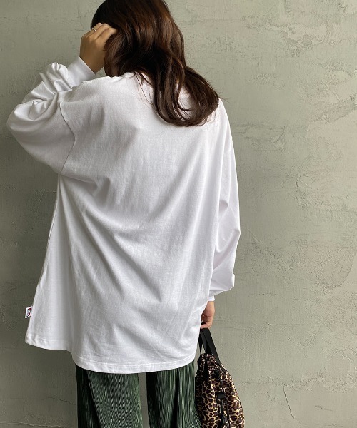 BEN DAVIS（ベンデイビス）の「[BEN DAVIS/ベンデイビス] MINI GORILLA刺繍 ロングスリーブTシャツ（Tシャツ/カットソー・レディース・ホワイト/ダークグリーン/ブラック・M/XL/L）」の13枚目の写真
