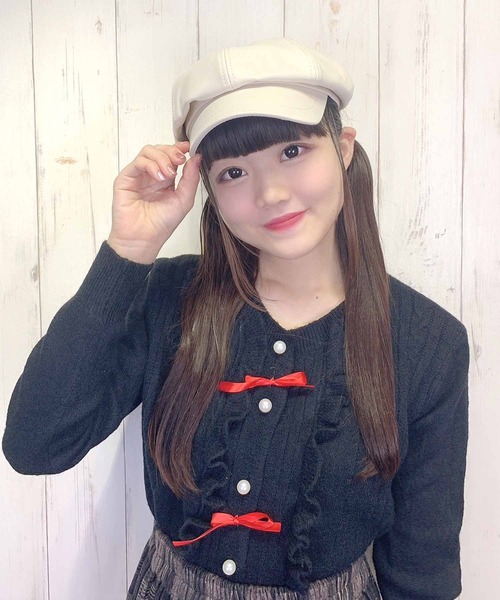 paravion(パラビオン)の「K/レザーキャスケット(キャスケット・レディース・ブラック/ベージュ・ONESIZE)」の2枚目の写真