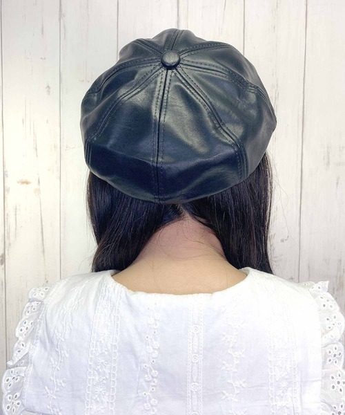 paravion(パラビオン)の「K/レザーキャスケット(キャスケット・レディース・ブラック/ベージュ・ONESIZE)」の6枚目の写真