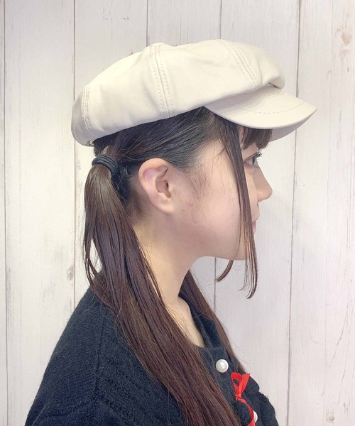 paravion(パラビオン)の「K/レザーキャスケット(キャスケット・レディース・ブラック/ベージュ・ONESIZE)」の8枚目の写真