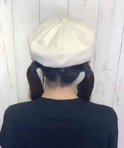 paravion(パラビオン)の「K/レザーキャスケット(キャスケット・レディース・ブラック/ベージュ・ONESIZE)」の9枚目の写真