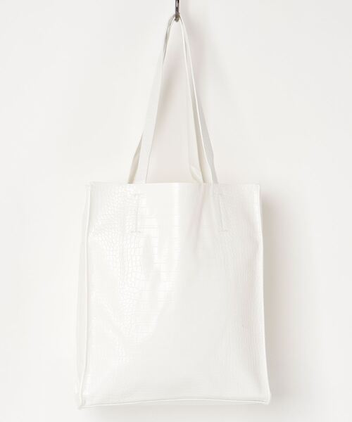 SFW（エスエフダブリュー）の「トートバッグ クロコダイル柄（トートバッグ・レディース・ホワイト/ブラック/パープル/ミント・FREE）」の7枚目の写真