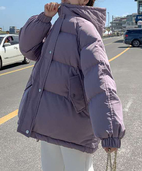 c.u.l(シーユーエル)の「【c.u.l:w】オーバーサイズダウンコート culw83(ダウンジャケット/コート・レディース・ブラック/パープル/ブルー/イエロー/ホワイト・FREE)」の20枚目の写真