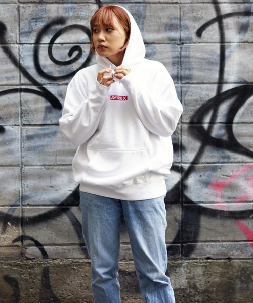 AVIREX(アヴィレックス)の「【直営店限定】バンダナ プリント ボックス ロゴ パーカー/BANDANA PRINT BOX LOGO PARKA/アヴィレックス/AVIREX(パーカー・レディース・ブラック/ブラック系その他/レッド/クリアレッド・MEDIUM/LARGE/X-LARGE/L)」の8枚目の写真