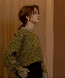 lawgy | mix color button knit(ニット/セーター)