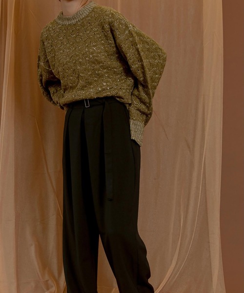 lawgy（ラウジー）の「mix color button knit（ニット/セーター・レディース・ベージュ/ブラウン/グリーン・FREE）」の6枚目の写真