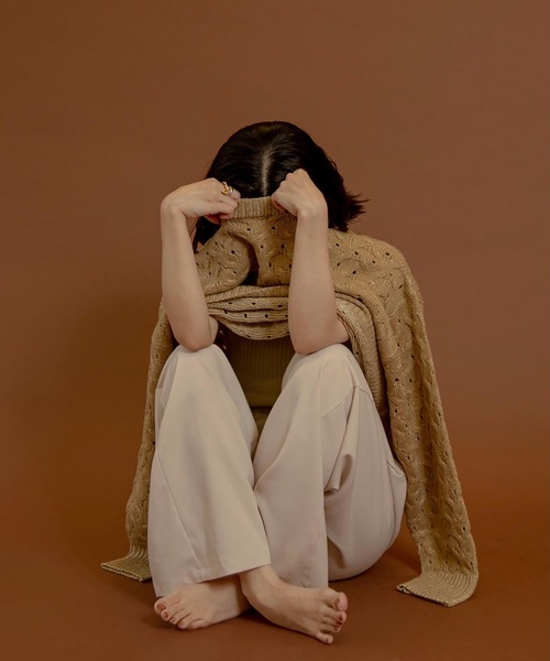 lawgy（ラウジー）の「mix color button knit（ニット/セーター・レディース・ベージュ/ブラウン/グリーン・FREE）」の15枚目の写真