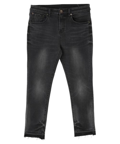 Editt by YECCA VECCA（エディットバイイェッカヴェッカ）の「裾カットオフストレッチデニム＊（その他パンツ・レディース・ブラック/インディゴブルー・S/M/L）」の6枚目の写真