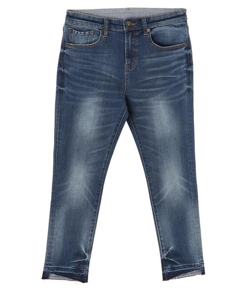 Editt by YECCA VECCA（エディットバイイェッカヴェッカ）の「裾カットオフストレッチデニム＊（その他パンツ・レディース・ブラック/インディゴブルー・S/M/L）」の7枚目の写真