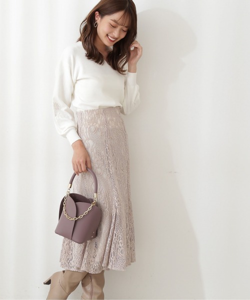 PROPORTION BODY DRESSING（プロポーションボディドレッシング）の「スリーブエンブロイダリーＫＴＰＯ / 1211270014（ニット/セーター・レディース・ホワイト系その他/グレー/ブラウン・FREE）」の11枚目の写真