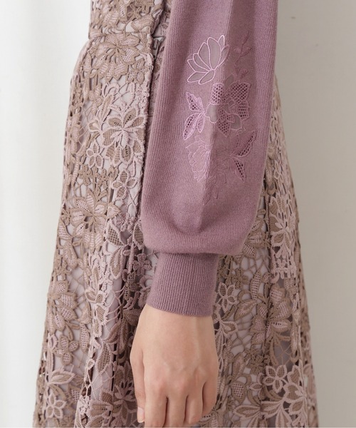 PROPORTION BODY DRESSING（プロポーションボディドレッシング）の「スリーブエンブロイダリーＫＴＰＯ / 1211270014（ニット/セーター・レディース・ホワイト系その他/グレー/ブラウン・FREE）」の14枚目の写真