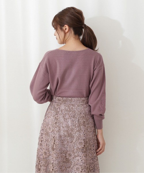 PROPORTION BODY DRESSING（プロポーションボディドレッシング）の「スリーブエンブロイダリーＫＴＰＯ / 1211270014（ニット/セーター・レディース・ホワイト系その他/グレー/ブラウン・FREE）」の15枚目の写真