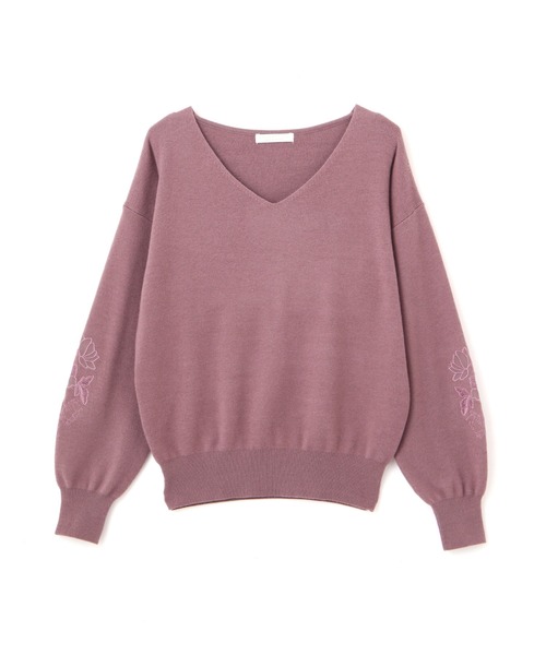 PROPORTION BODY DRESSING（プロポーションボディドレッシング）の「スリーブエンブロイダリーＫＴＰＯ / 1211270014（ニット/セーター・レディース・ホワイト系その他/グレー/ブラウン・FREE）」の9枚目の写真