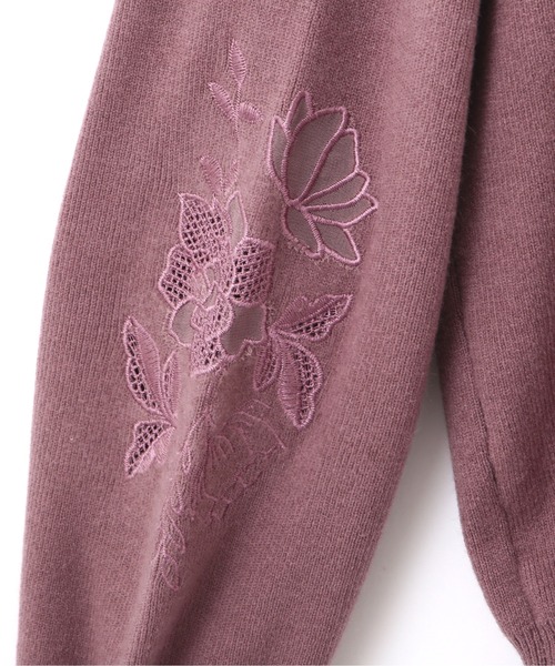 PROPORTION BODY DRESSING（プロポーションボディドレッシング）の「スリーブエンブロイダリーＫＴＰＯ / 1211270014（ニット/セーター・レディース・ホワイト系その他/グレー/ブラウン・FREE）」の7枚目の写真
